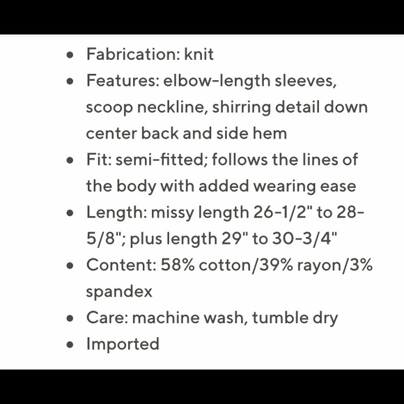 NEW Denim&Co. Bright Blue T-Shirt W/Back Shirring - Picture 6 of 6